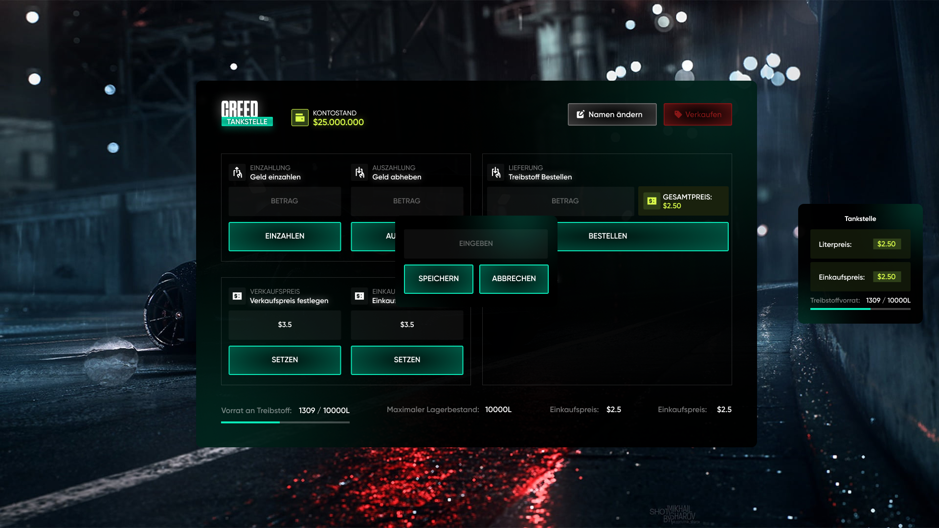 Tankstellen Interface